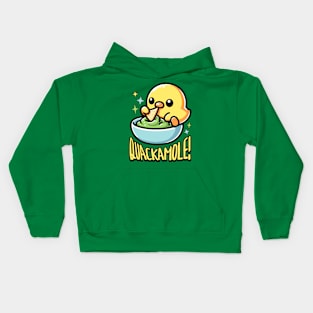 Quackamole! Cute Guacamole Duck Pun Kids Hoodie